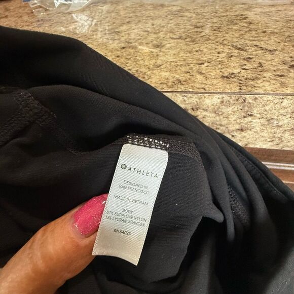 Athleta Black Wide Leg Pants Flowy Comfort - Picture 5 of 10